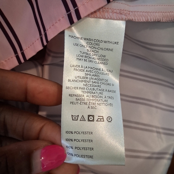 Maeve Taffeta Multicolor Striped Bow Swing  Blouse Size XS - Picture 6 of 8